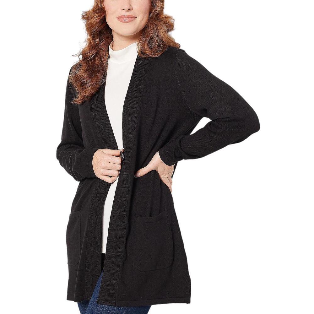 Issac Mizrahi Live with Chevron Stitch Trim Jet Black - Regular